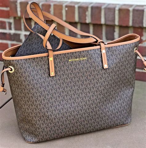 michael kors checkerd bag|michael kors large signature tote.